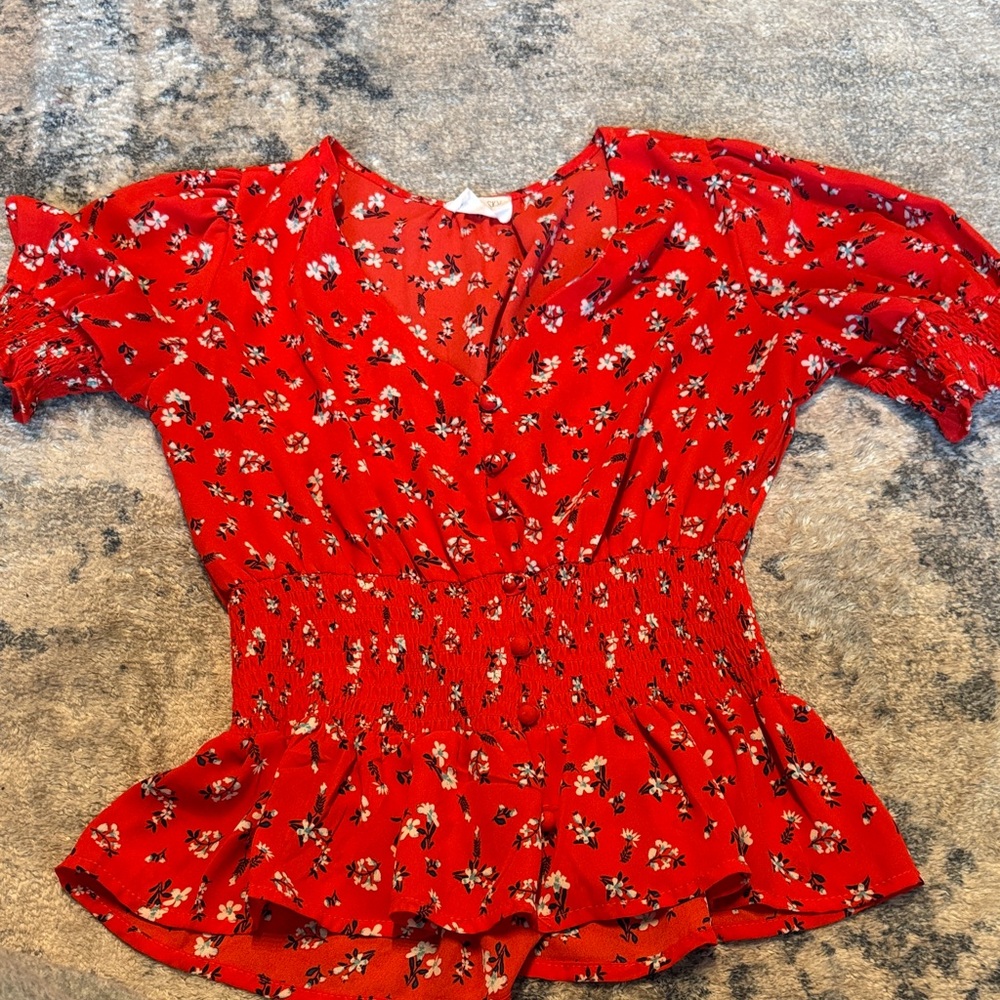 Sienna Sky Red Floral Blouse